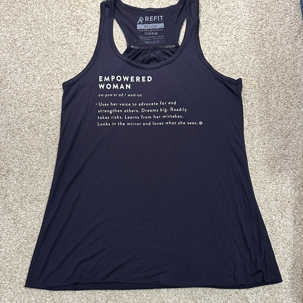 REFIT “Empowered Woman” Lightweight, Flowy, Feminine Tank Size M